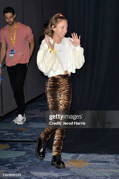 Emma Chamberlain attends VidCon 2019 at Anaheim Convention Center on July 13, 2019 in Anaheim, California.