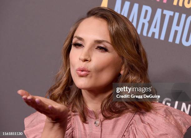 Rachael Leigh Cook arrives at the Premiere Of Amazon Studios' "Brittany Runs A Marathon" at Regal LA Live on August 15, 2019 in Los Angeles,...