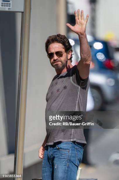 Gerard Butler is seen at 'Jimmy Kimmel Live' on August 15, 2019 in Los Angeles, California.