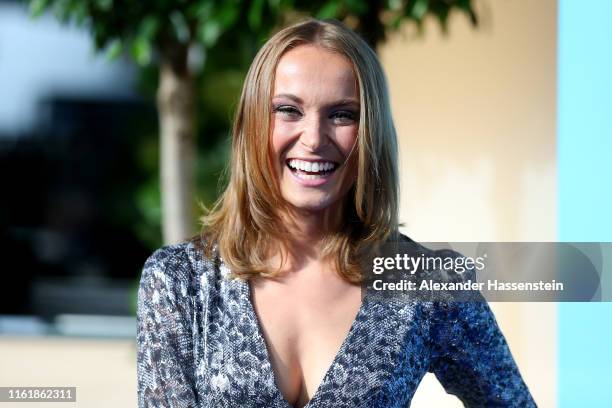 Nele Schenker arrives for the Bavarian Sport Award 2019 at BMW World on July 13, 2019 in Munich, Germany.