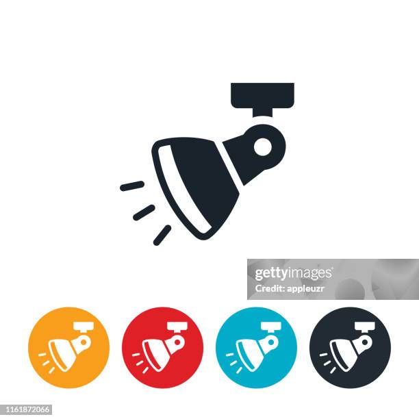 ilustraciones, imágenes clip art, dibujos animados e iconos de stock de icono de luz de inundación - reflector objeto fabricado
