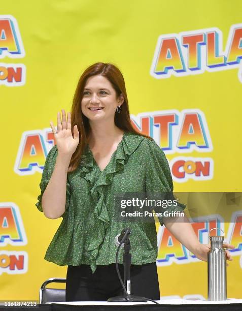 Actress Bonnie Wright attends 2019 Atlanta Comic Con at Georgia World Congress Center on July 13, 2019 in Atlanta, Georgia.