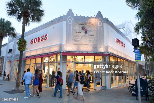 General view of the atmosphere during the GUESS Meet & Greet With Diana Georgie To Celebrate Watch Collaboration During Miami Swim Week at GUESS...