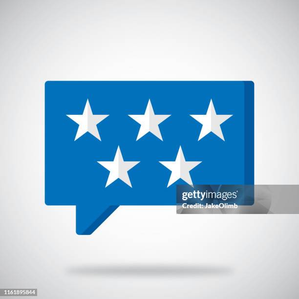stars speech bubble icon - grading stock illustrations