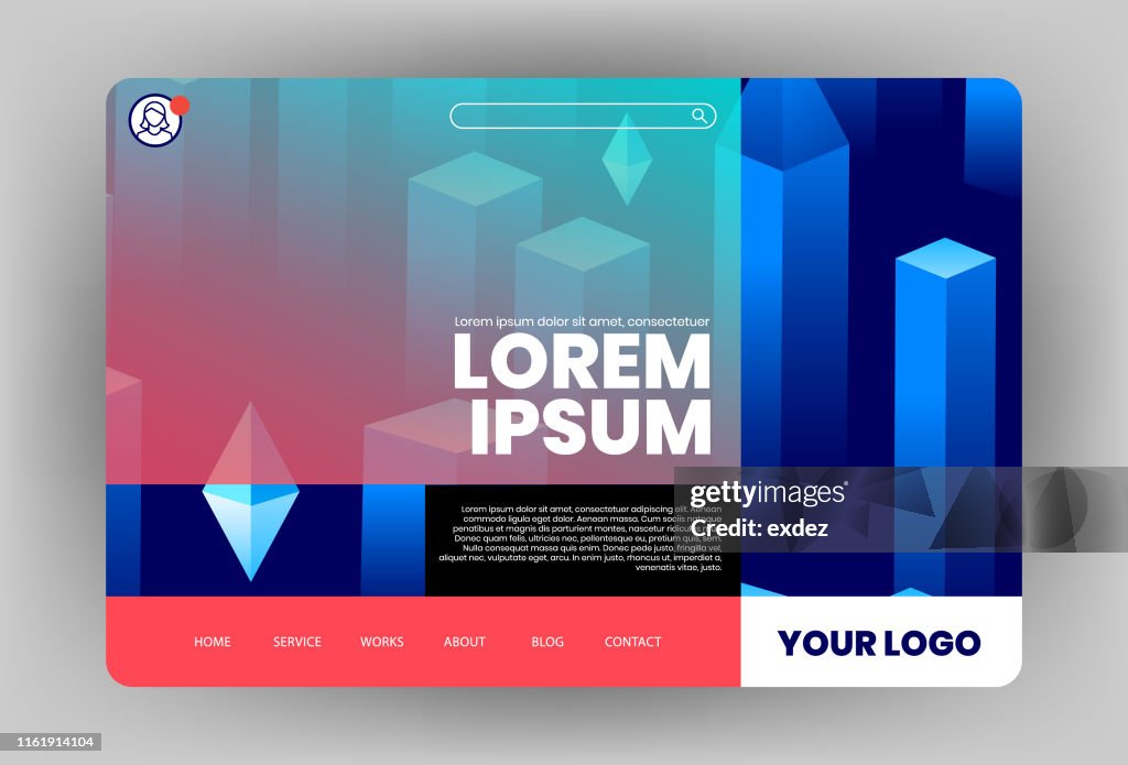 Modern Website Template Design High-Res Vector Graphic - Getty Images