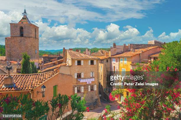 old french town - village stock pictures, royalty-free photos & images