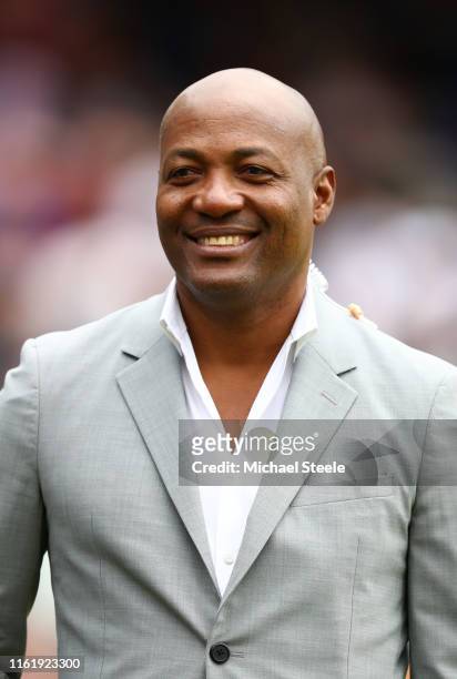 Brian Lara during the Final of the ICC Cricket World Cup 2019 between New Zealand and England at Lord's Cricket Ground on July 14, 2019 in London,...