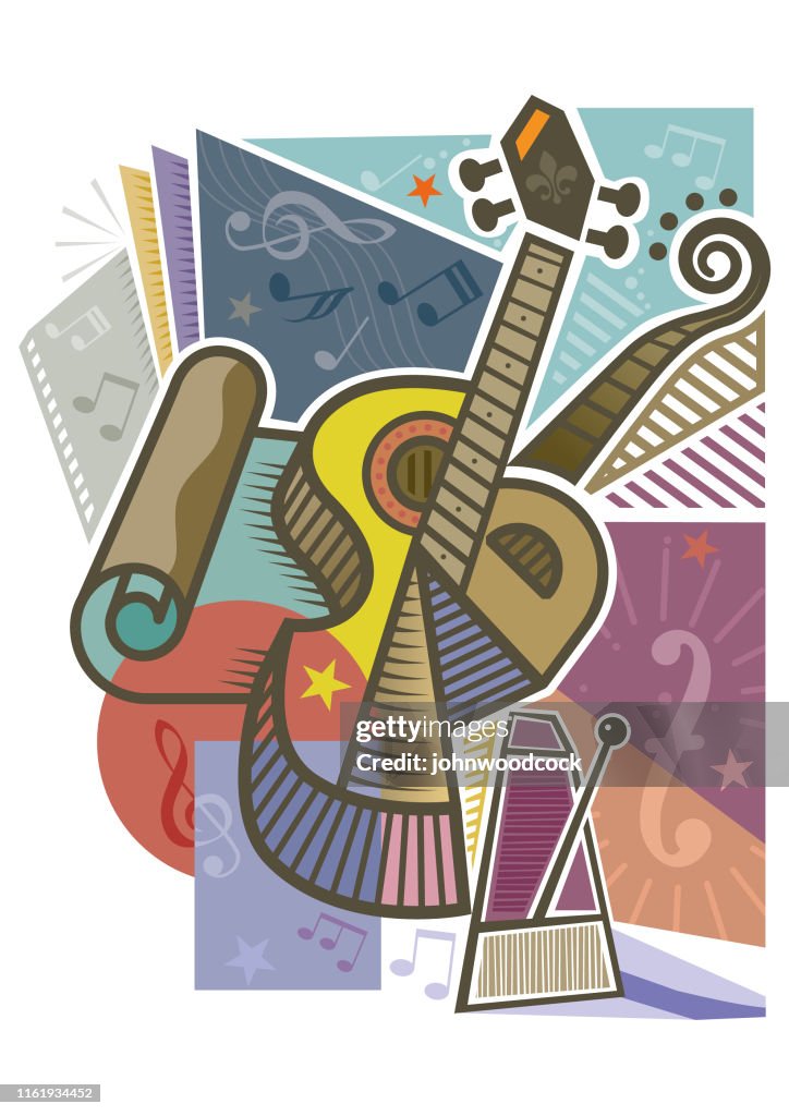Abstract guitar design element