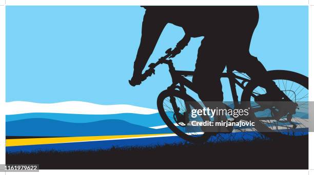 mountain bike - mountain biking stock illustrations