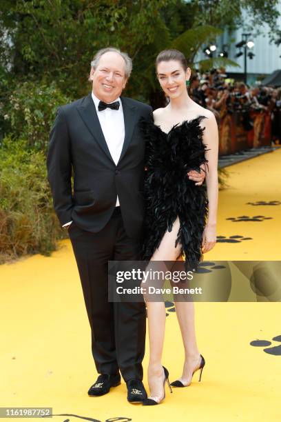 Hans Zimmer and Zoe Zimmer attend the European Premiere of "The Lion King" at Odeon Luxe Leicester Square on July 14, 2019 in London, England.