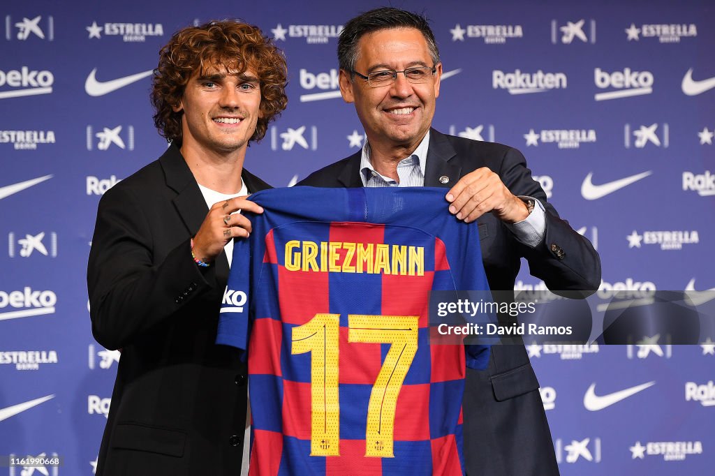 FC Barcelona Unveil New Player Antoine Griezmann