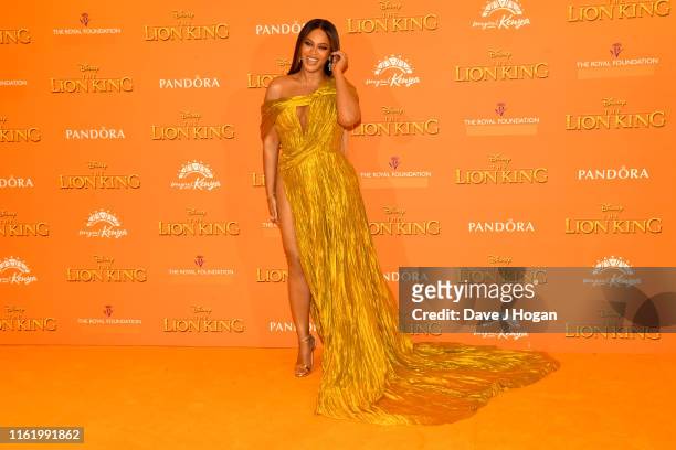 Beyonce Knowles-Carter attends "The Lion King" European Premiere at Leicester Square on July 14, 2019 in London, England.