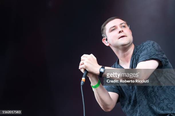 James Graham of The Twilight Sad performs on stage at Bellahouston Park during Glasgow Summer Sessions on August 16, 2019 in Glasgow, Scotland.