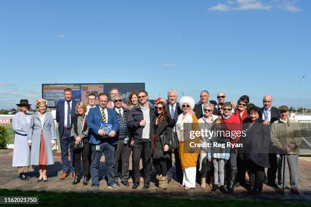 Connections of Benitoite after winning the Black Caviar Tribute Handicap, at Caulfield Racecourse on August 17, 2019 in Caulfield, Australia.