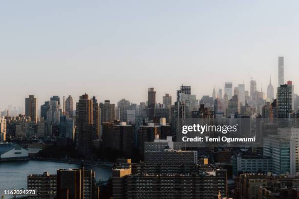 new york city sunset - the bronx stockfoto's en -beelden