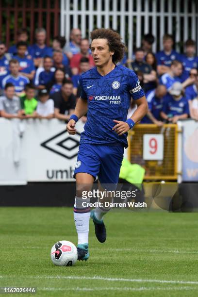 David Luiz of Chelsea during a pre season friendly match between St Patrick's Athletic FC and Chelsea FC at Richmond Park on July 13, 2019 in Dublin,...