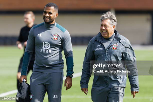 Paul Hardyman , coach for Southampton during the U18 Premier League match between Swansea City and Southampton at Landore Training Ground on August...