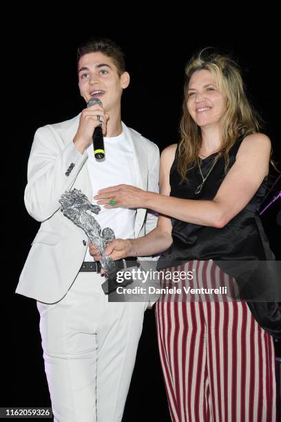 Martha Fiennes and Hero Fiennes Tiffin attends the 2019 Ischia Global Film & Music Fest opening ceremony on July 14, 2019 in Ischia, Italy.