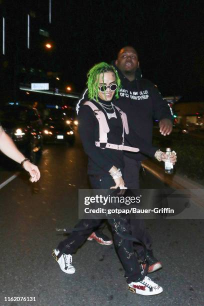 Lil Pump is seen on August 17, 2019 in Los Angeles, California.