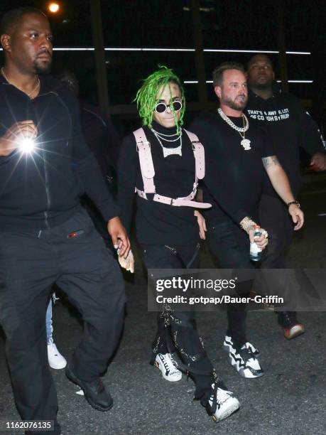 Lil Pump is seen on August 17, 2019 in Los Angeles, California.