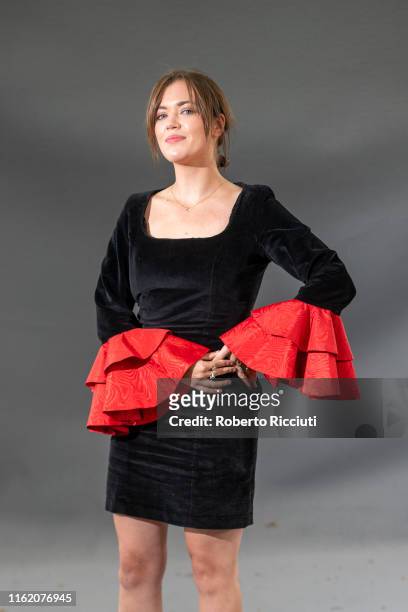 Poet Charly Cox attends a photocall during the Edinburgh International Book Festival 2019 on August 17, 2019 in Edinburgh, Scotland.