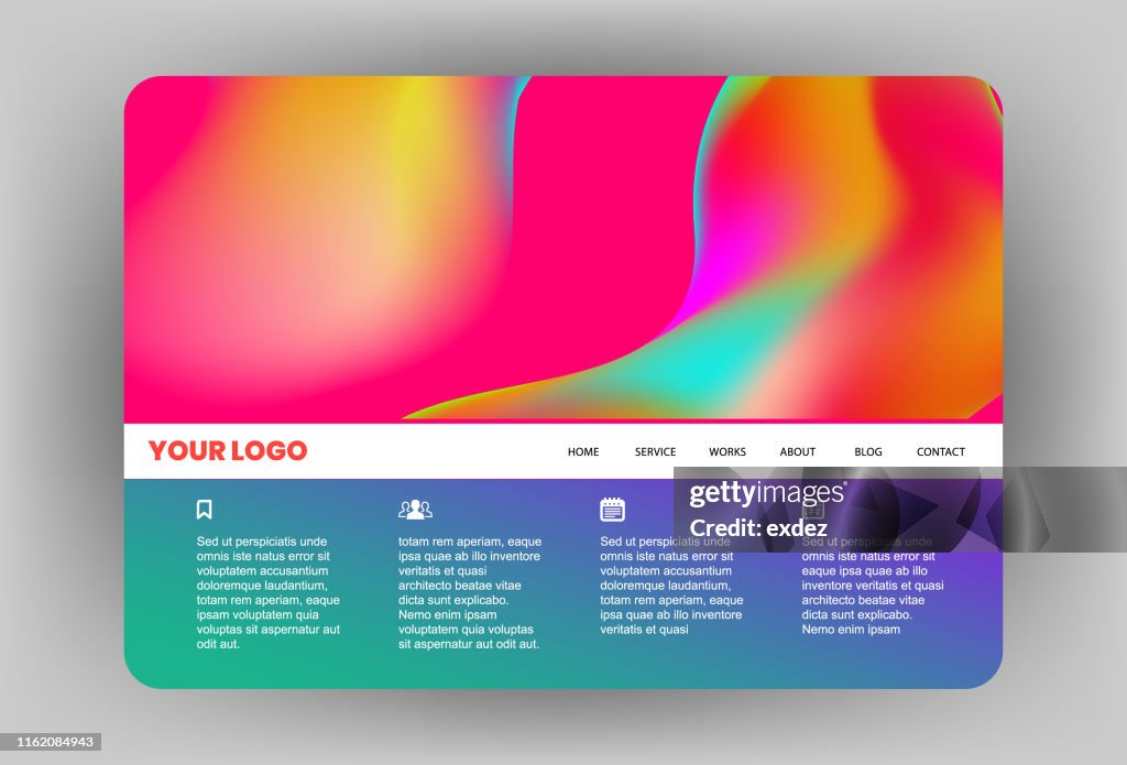 Modern Website Template Design High-Res Vector Graphic - Getty Images