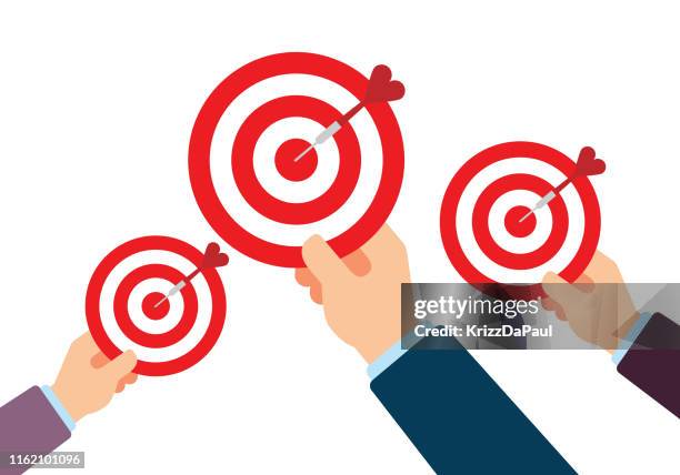 target goals - student support stock illustrations