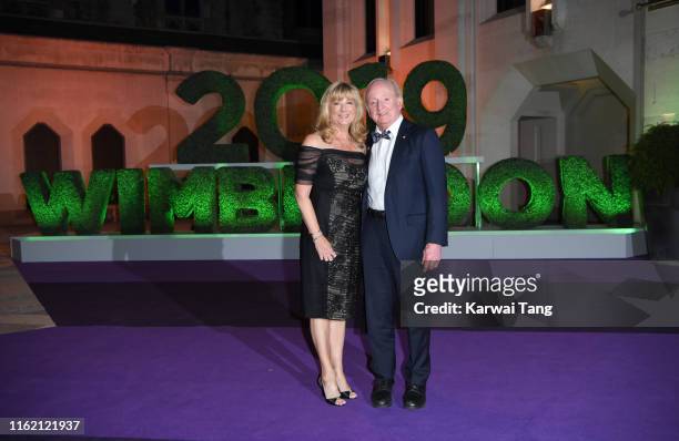 Susan Johnson and Rod Laver attend the Wimbledon Champions Dinner at The Guildhall on July 14, 2019 in London, England.