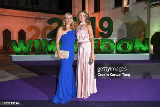 Barbara Schett and Daniela Hantuchova attend the Wimbledon Champions Dinner at The Guildhall on July 14, 2019 in London, England.