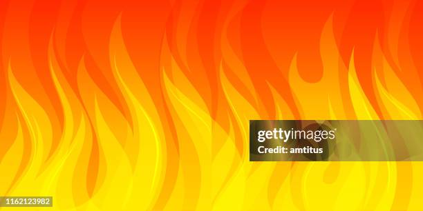 ilustraciones, imágenes clip art, dibujos animados e iconos de stock de amplio fondo de fuego - infierno fuego