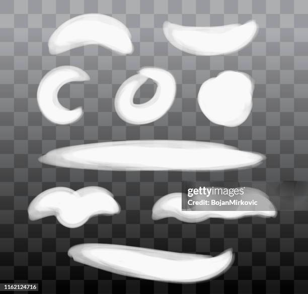 transparent brush strokes. can be used as smoke, clouds... vector - black cloud texture stock illustrations