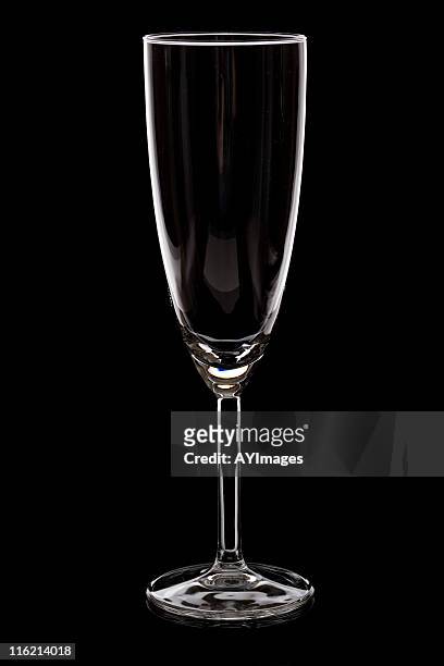 glas champagner - champagne flute empty stock-fotos und bilder