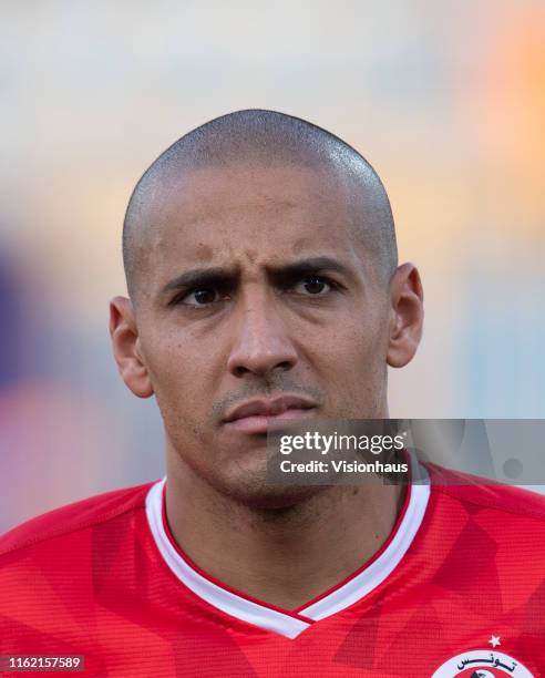Wahbi Khazri of Tunisia during the 2019 Africa Cup of Nations Semi Final match between Senegal and Tunisia at 30th June Stadium on July 14, 2019 in...