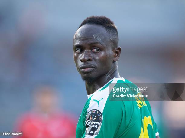 Sadio Mané of Senegal during the 2019 Africa Cup of Nations Semi Final match between Senegal and Tunisia at 30th June Stadium on July 14, 2019 in...