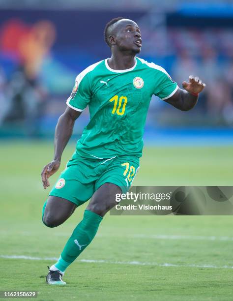 Sadio Mané of Senegal during the 2019 Africa Cup of Nations Semi Final match between Senegal and Tunisia at 30th June Stadium on July 14, 2019 in...