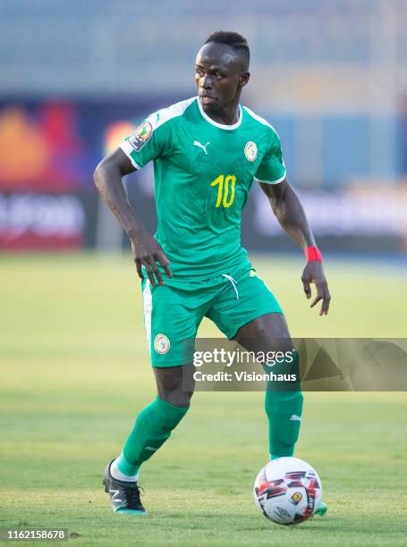 Sadio Mané of Senegal during the 2019 Africa Cup of Nations Semi Final match between Senegal and Tunisia at 30th June Stadium on July 14, 2019 in...