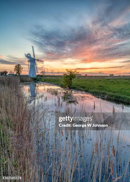 thurne - norfolk broads stock pictures, royalty-free photos & images