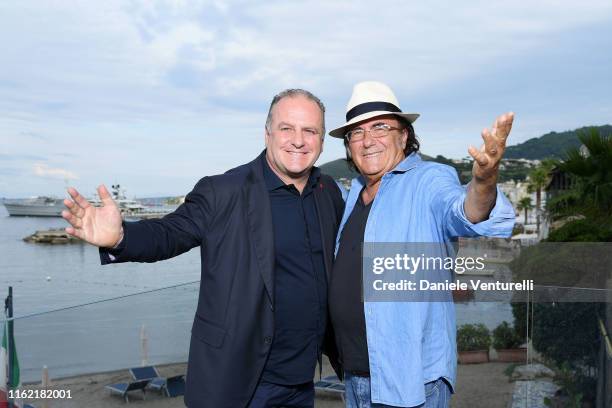 Pascal Vicedomini and Al Bano Carrisi attend 2019 Ischia Global Film & Music Fest on July 15, 2019 in Ischia, Italy.