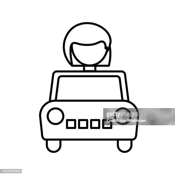 ride sharing icon - driver - uber driver stock illustrations