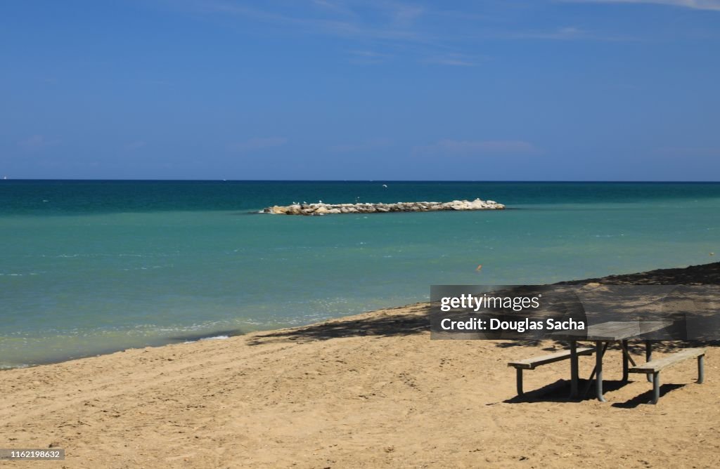 Summer Beach on the great lakes, Presque Isle State Park