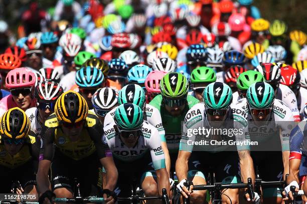 George Bennett of New Zealand and Team Jumbo-Visma / Laurens De Plus of Belgium and Team Jumbo-Visma / Patrick Konrad of Austria and Team...