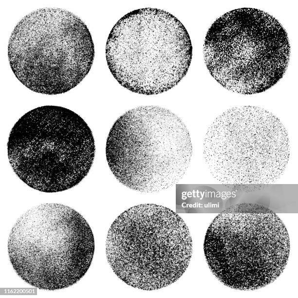 grunge circles - scratched stock illustrations