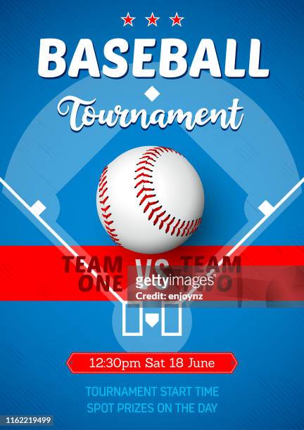 baseball tournament poster - baseball stock illustrations