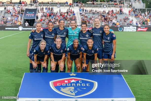 Courage team photo during the Women's International Champions Cup soccer match between Manchester City v North Carolina Courage on August 15, 2019 at...