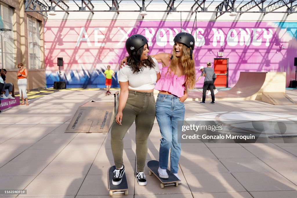 Denise Bidot and Nina Agdal attend the AE x Young Money Collab and