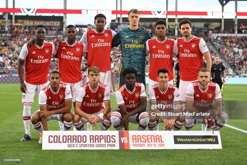 Arsenalco The Arsenal team line up before the pre season friendly between ...