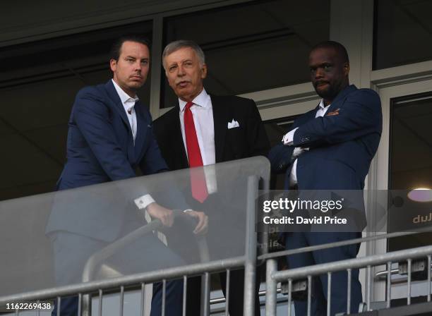 Josh Kroenke the Arsenal Director with Stan Kroenke the Arsenal Owner before the match between Colorado Rapids v Arsenal at Dick's Sporting Goods...