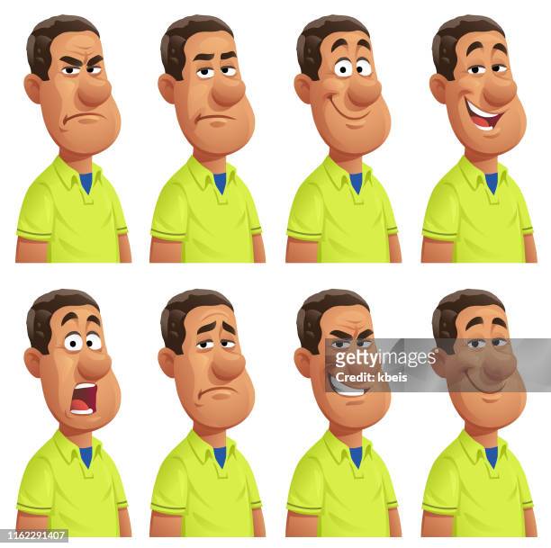 Young Man Expressing Different Emotions High-Res Vector Graphic - Getty  Images