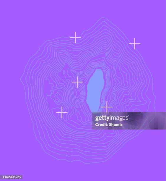 topographic abstract lines background - tree rings stock illustrations