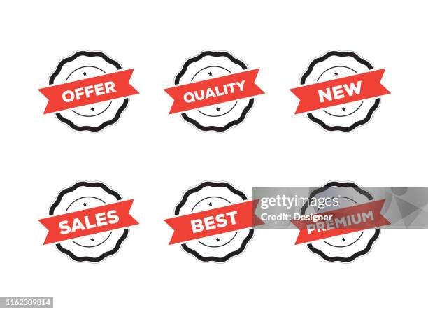 stamp label set - document approval stamp stock illustrations